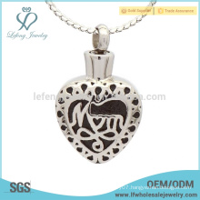 Silver heart memorial ashes locket,special cremation ashes jewelry